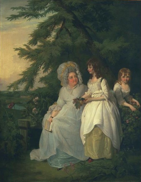 Mary Margaret  Pearce  Wood and Two Daughters 1787 by Francis Wheatley 1747-1801 Huntington Library